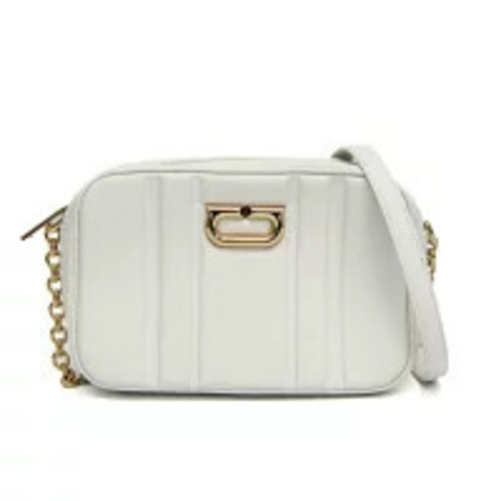 Salvatore Ferragamo Gancini Leather Shoulder Bag White